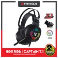 Fantech HG11 หูฟังเกมส์ Captain 7.1 Surround Sound RGB Headphone Black