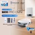 Deebot X8 Pro Omni - Robot Vacuum dan Mop Hitam 353mm x 99mm, Kapasiti Debu 0.5L, Kapasiti Air 0.3L