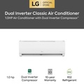 LG S3-Q09WAPWL 1.0HP Dual Inverter Classic Air Conditioner - Putih