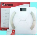 Cân sức khỏe thông minh Rapido RSB01-S, đo 10 chỉ số cơ thể, màn hình LCD, màu trắng