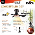 Kipas Siling deka CONCEPT MINI 34" LED Remote Control, Magnesium / White