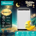 Hisense WTAR8011G Top Load Washing Machine 8.0kg - Light Grey