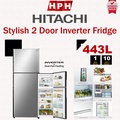 Hitachi R-VX490PM9 Peti Sejuk 2-Pintu Inverter (443L) BBK Black