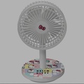 JNC DNFN05-HK Hello Kitty 5吋負離子坐檯風扇 USB充電 6段風速 定時關機