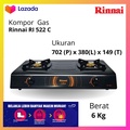 Kompor Gas Rinnai RI-522C 2 Tungku Hitam - Simplicity Series