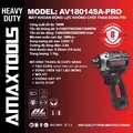 Máy chuyên vít có búa dùng pin Amaxtools AV18014SA-PRO 16V Li-ion, 1.1kg