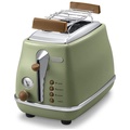 Máy Nướng Bánh Mì DeLonghi CTOV2103.GR - Xanh Ngọc, 2 Khe Nướng, 900W