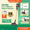 Corvan K18: 2-in-1 Cordless Vacuum Cleaner & Mop | Ultra-cyclone Technology | Wet & Dry Cleaning | Biru
