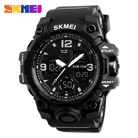 SKMEI 1155B นาฬิกาทหารดิจิตอล กันน้ำ 50 เมตร สำหรับผู้ชาย