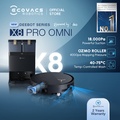 ECOVACS DEEBOT X8 PRO OMNI - Robot Vacuum dan Mop Hitam 18,000Pa dengan OZMO ROLLER™