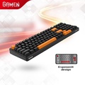 Gamen Titan 6 Keyboard Gaming Mechanical Fullsize 99 Tombol Hot Swappable RGB Gasket Design - Hitam, Putih, Abu-Abu, Grey Green