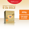 Wyeth S-26 Gold One Infant Formula Milk Powder Stage 1 (0-6 Months) 400g
