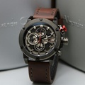 Jam Tangan Alexandre Christie AC 6506 Chronograph - Stainless Steel 47mm, Hitam, Garansi Resmi 1 Tahun
