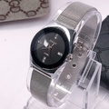 Jam Tangan Geneva Leather Quartz - Fashion Wanita Tali Kulit PU Diameter 4 cm