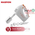 Maspion MT-1193 Hand Mixer Putih 5 Kecepatan Turbo dengan 2 Pengaduk & 2 Pengocok