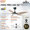 Kipas Siling Ecoluxe ECO-556LED 56" LED Light 6 Speeds Remote Control Black / White