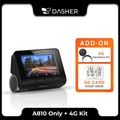 70mai A810 4K Dash Cam Set Depan Belakang HDR 1080P GPS