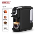 Cafelffe 4in1 MK603 เครื่องชงกาแฟแคปซูล 19 บาร์ สีดำ รองรับ Nespresso/Dolce Gusto/K-Cup/กาแฟบด