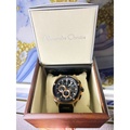 Jam Tangan Alexandre Christie AC 6624 MCBEPBA Chronograph Pria Hitam Stainless Steel