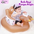 Tatajoy Kursi Makan Bayi Tiup - Sofa Belajar Duduk & Makan MPASI Warna Kuning