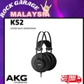AKG K52 Closed-Back Headphones - Over The Ear, Hitam, 40mm Driver, 32Ω Impedance, 110dB Sensitivity