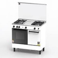 Zanussi ZCG930W Freestanding Gas Cooker - Putih, 62L Kapasiti, Teknologi Pure Blue Flame