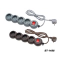 UTICON ST-1488 Stop Kontak Bola 4 Lubang 1.5 Meter Cokelat