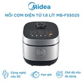 Nồi cơm điện tử Midea MB-FS5025 1.8L, Vàng Đồng - Nấu đa năng với 17 chế độ