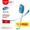 Colgate 360 Optic White Toothbrush - Manual, Soft Bristles, Valuepack 3s (Manual Toothbrush)