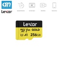 Lexar Professional GOLD micro SDXC UHS-II 128GB - Kad Memori Mikro untuk Drone dan Kamera Aksi