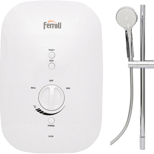 Máy Nước Nóng Trực Tiếp Ferroli DIVO SSN 4.5S - 4.5 L/min, Chống Rò Điện ELCB, IPX4