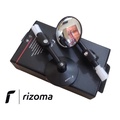 กระจกมองหลัง Rizoma Jalu CNC รูปไข่ ปลายแฮนด์ สากล สำหรับมอเตอร์ไซค์