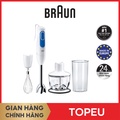 Máy xay cầm tay Braun MQ3035 - Dung lượng 600ml, Trắng - Xanh