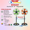 Quạt Đứng Công Nghiệp Senko DCN1809 - Lồng Quạt Mạ Crom, 5 Cánh, 75W, Đen Cam/Đen Két