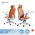 Kursi Gaming Oxihom FM7218 Kursi Kantor dengan Foot Rest dan Bahan Kulit Sintetis Abu-abu