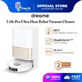 Dreame L10s Pro Ultra Heat | Robot Vacuum dan Mop | Hot Water Wash | Auto Empty, Wash, Dry | 200m² Coverage | Putih