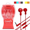 REMAX RM-301 Candy Colorful Dynamic Driver In-Ear HIFI Earphone - 7 Pilihan Warna, Kabel 1.2m dengan Mikrofon