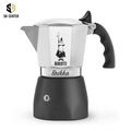 Bialetti Brikka 4 Cup - Ấm Pha Cà Phê Moka Pot 180ml, Đen/Đỏ, Made in Romania