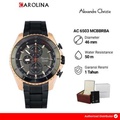 Jam Tangan Pria Alexandre Christie AC 6503 Chronograph Full Black Stainless Steel