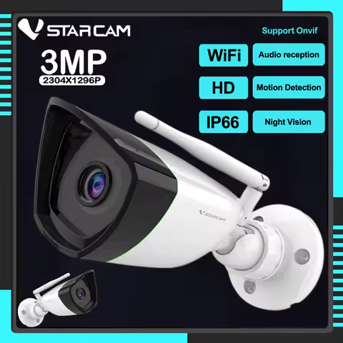 Vstarcam CS55 กล้องวงจรปิดกลางแจ้ง 3MP ไร้สาย AI ติดตามคน