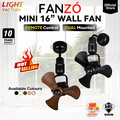FANZO MINI 16" Kipas Dinding/Siling - Reka Bentuk Moden