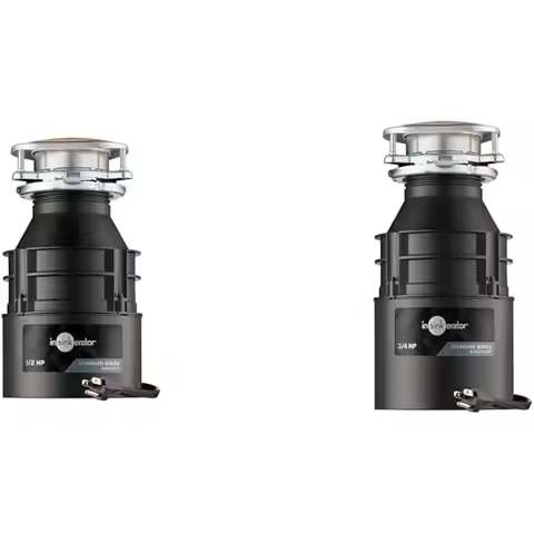 InSinkErator Badger 5XP - Máy Xử Lý Rác Thức Ăn, Kích thước 12.625 inch, Dung lượng 26 oz, Màu xám