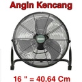 Krisbow Industrial Table Fan 16 Inc 55W - Kipas Angin Meja Industrial Hitam