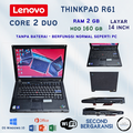 Laptop Lenovo ThinkPad X201 - Hitam, 500GB HDD/SSD, Webcam 2.0MP