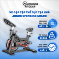 Xe đạp tập gym Jobur GH-600, màu đen trắng, kích thước 85x45x110cm