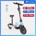 Monsprin Q8 Electric Scooter - 500W Motor, Jarak Tempuh 150km, Berat 22kg, Kapasiti Muatan 200kg, Lipat Mudah, IP54 Tahan Air