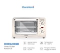 Dorahomi KAO13-21 Oven Listrik 13L Hitam & Hijau dengan Kapasitas Besar dan Desain Modern