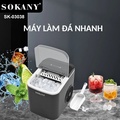Máy làm đá viên mini SOKANY SK03038 - Thiết kế nhỏ gọn, làm đá siêu tốc trong 6-9 phút