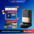 Airbot X40 Ultra - Robot Vacuum dan Mop Hitam 35cm x 9.5cm, Kapasiti Debu 0.6L, Suction Power 4000Pa