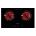 Faber FCH3C/69BK Built-In Double Electric Ceramic Cooker Hob - Hitam 690mm